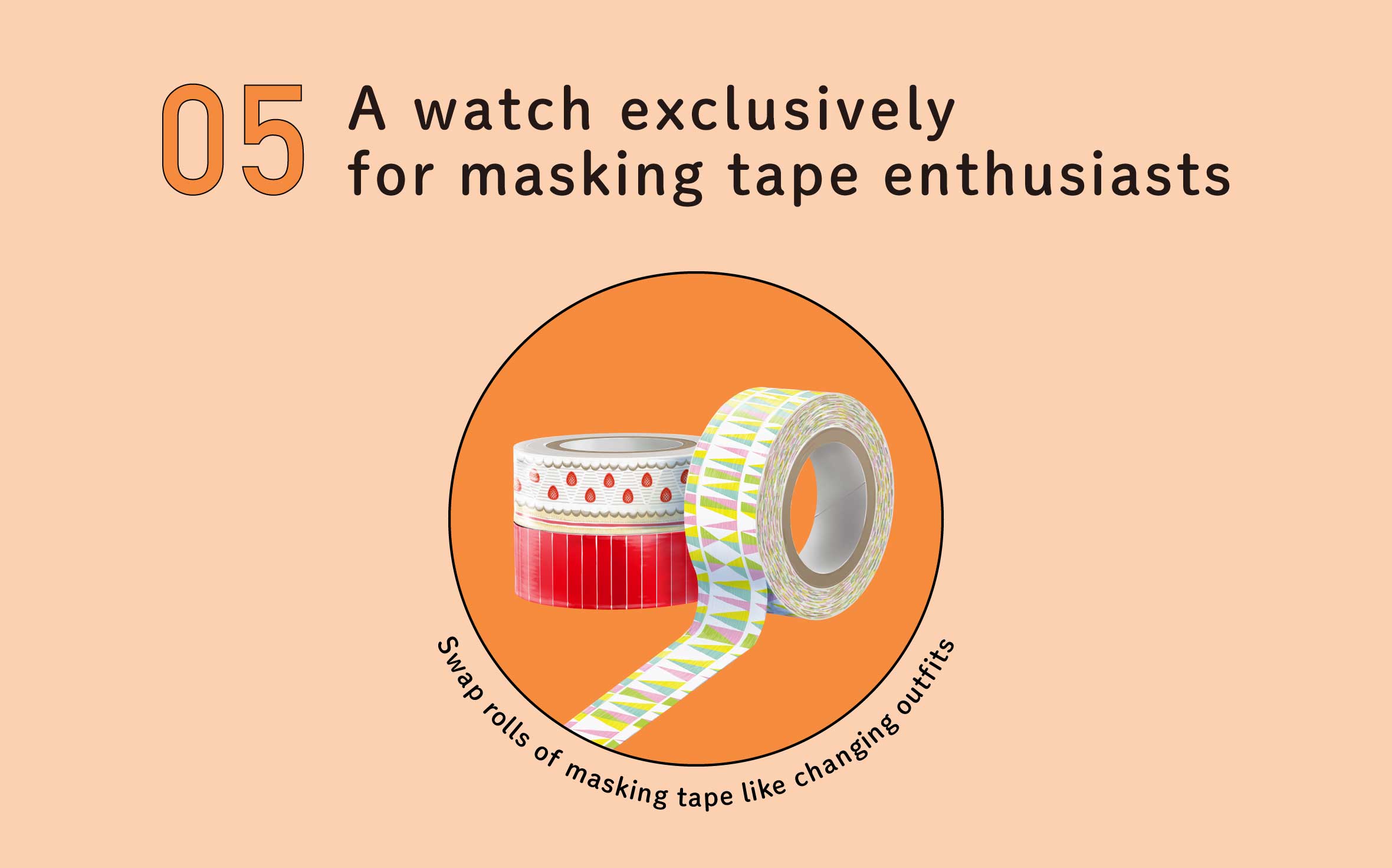 A watch exclusively for masking tape enthusiasts