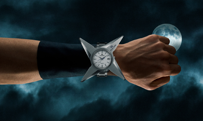 The wrist of a ninja wearing the Grand Seiko Ninja Watch