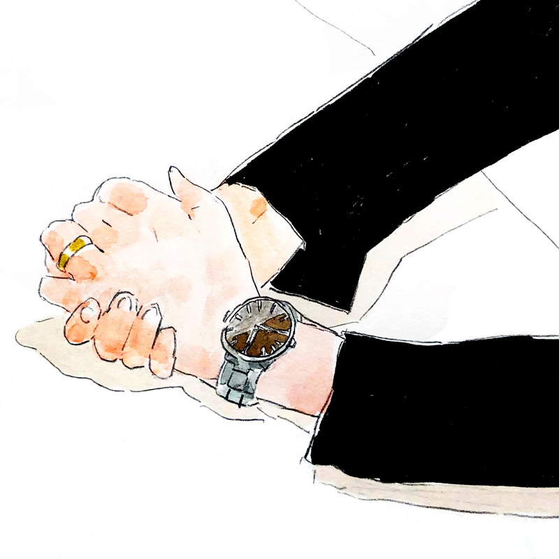 Illustration of Grand Seiko (SBGA281) worn by Mr. Hayashi