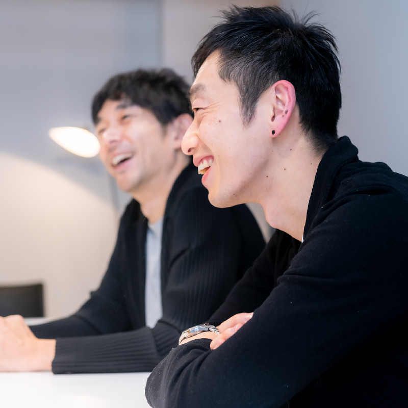 Photo of Mr. Ando and Mr. Hayashi of we+