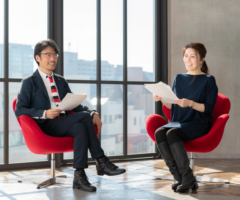 佐藤紳二と半田真紀子の写真