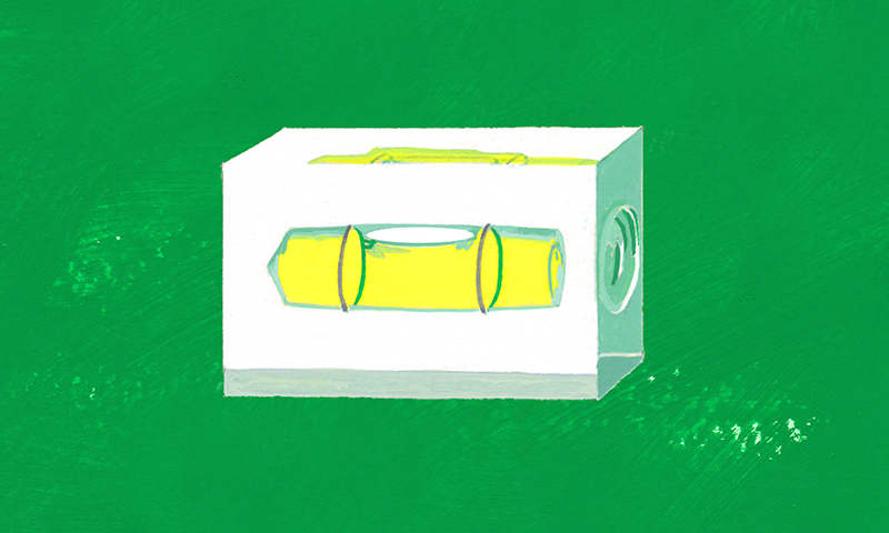 Illustration of a spirit level