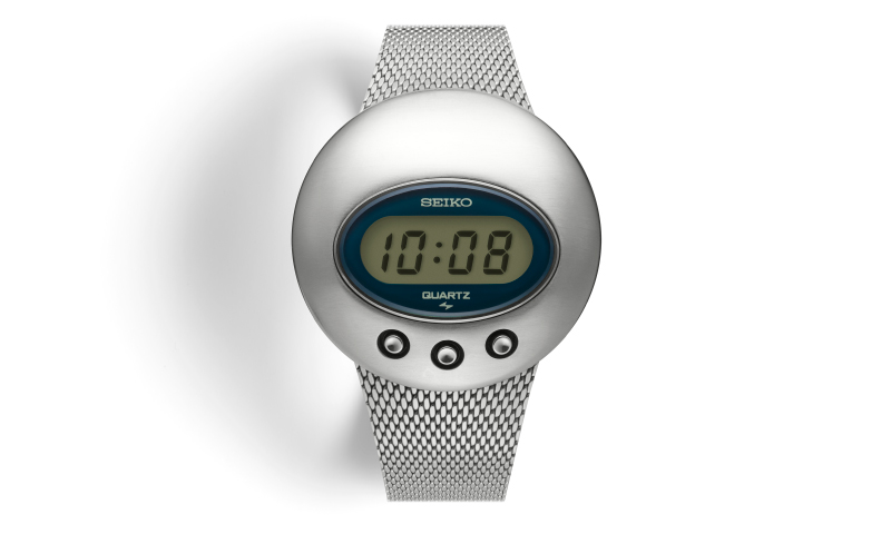 Front view of the digital watch released in 1973