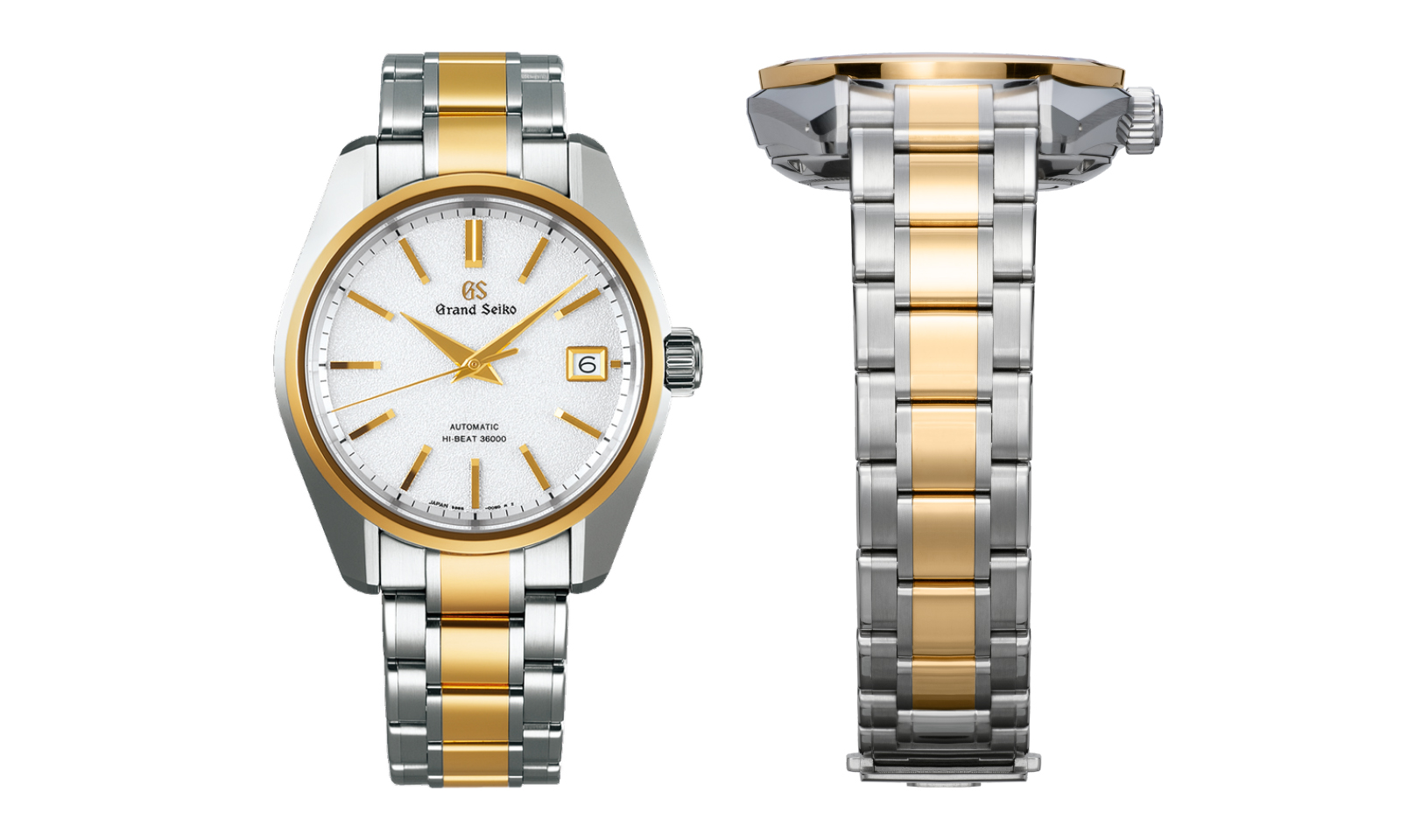 Front and side view of the the Grand Seiko