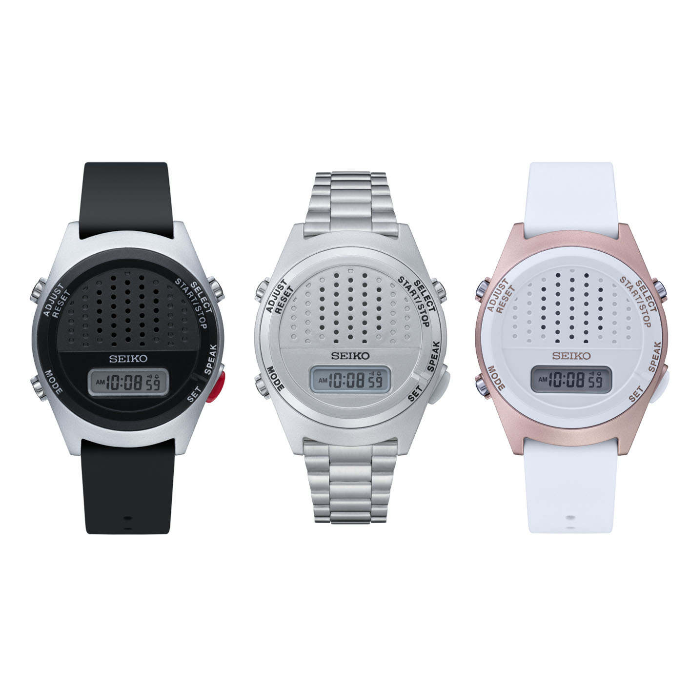 Photo of the three digital talking watches