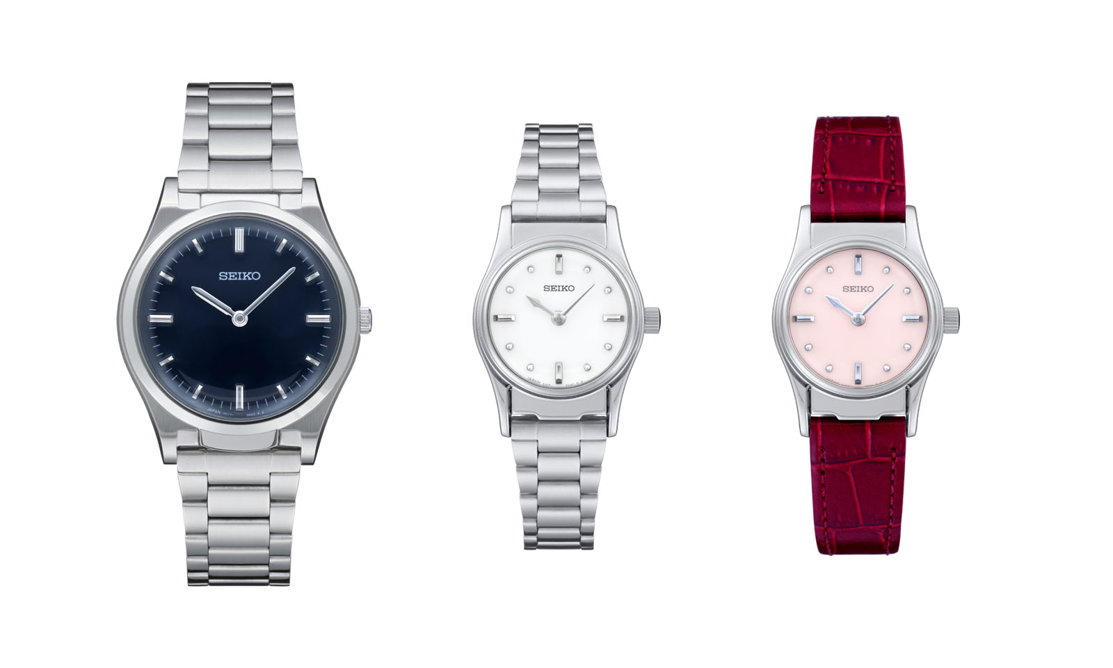 Photos of three tactile watches